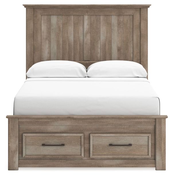 Yarbeck - Sand - Queen Panel Bed With Storage-5
