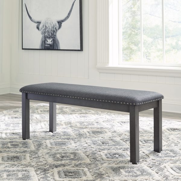 Myshanna - Gray - Upholstered Bench -1