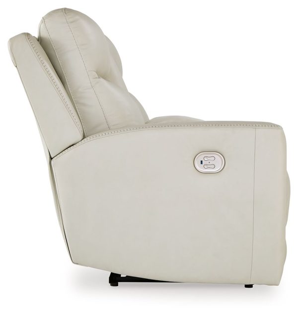 Mindanao - Coconut - Power Reclining Loveseat With Console / Adj Hdrst-4