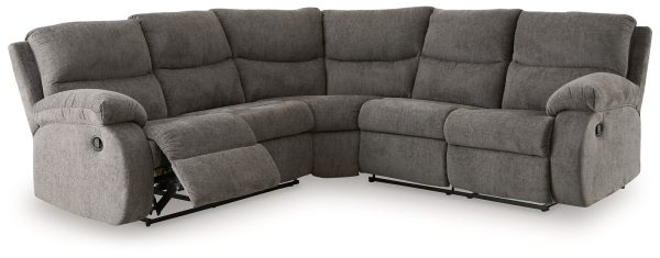 Museum - Pewter - 2-Piece Reclining Sectional With Raf Reclining Loveseat -1
