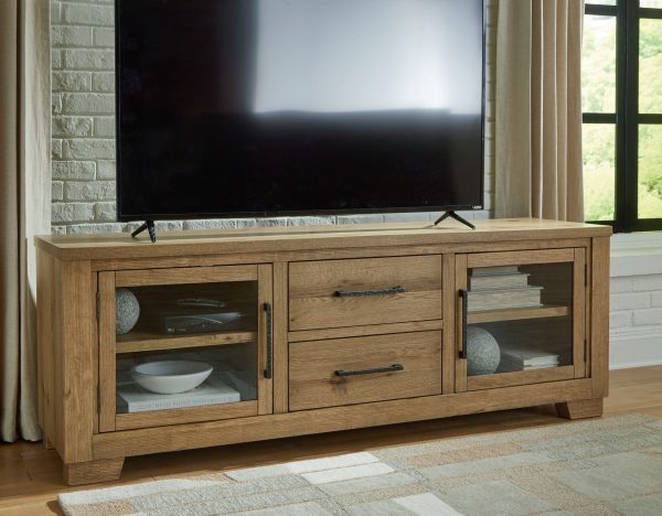 Galliden - Light Brown - Extra Large TV Stand -6