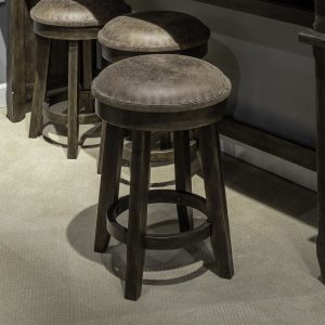 Paradise Valley - Upholstered Console Stool (RTA) - Dark Brown