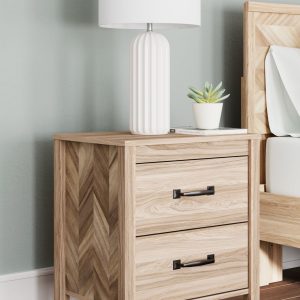 Battelle - Tan - Two Drawer Night Stand