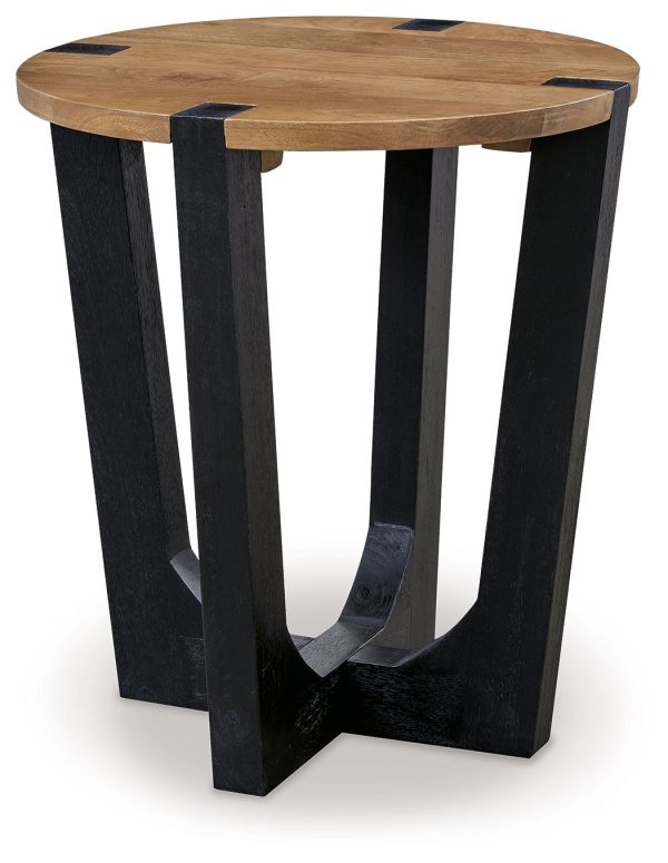 Hanneforth - Brown - Round End Table -1
