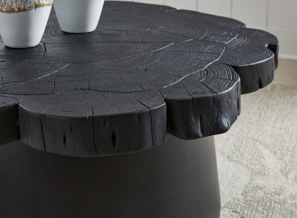Wimbell - Black - Round Cocktail Table -4