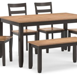 Gesthaven - Natural / Brown - Dining Room Table Set (Set of 6)-1