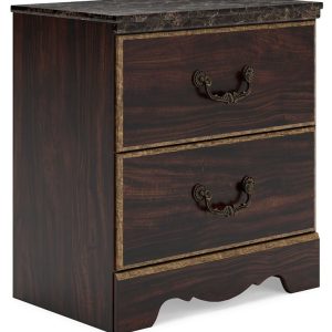 Glosmount - Two-tone - Two Drawer Night Stand - 1