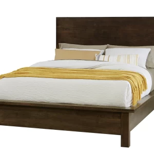 Crafted Cherry - Ben's King Plank Bed With Terrace Footboard - Dark Cherry