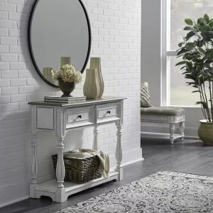 Magnolia Manor - Hall Console Bottom With Shelf For Display & Storage - White - 1
