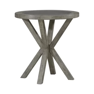 Skyview Lodge - Round Chairside Table - Light Brown - 1